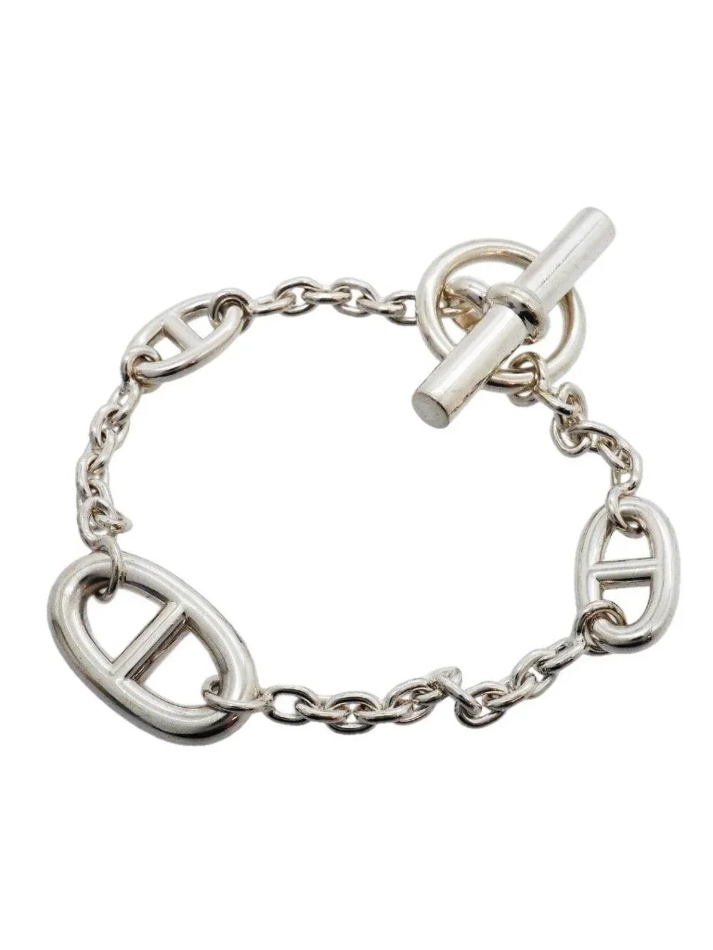 Hermes Chaine D'ancre Farandole 925 Sterling Silver Bracelet